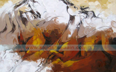 Wild Horses Oil Painting on Canvas